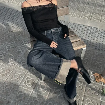 بابِت چرمی با نوار فلزی الاستیک zara