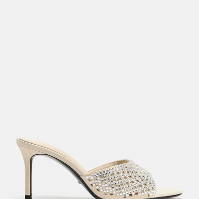 صندل پاشنه‌دار براق با پاشنه باریک zara