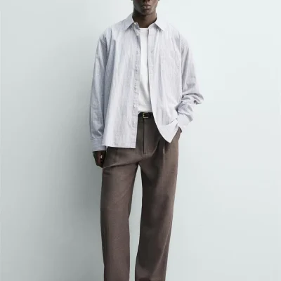 پیراهن پاپلین اکوسن zara