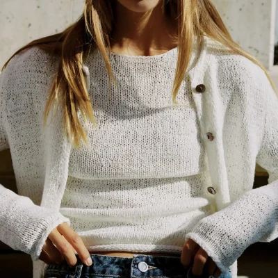 هیرکا بافت ضخیم یقه قایقی zara