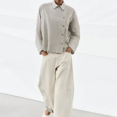 پیراهن نامتقارن با دکمه ZW COLLECTION zara