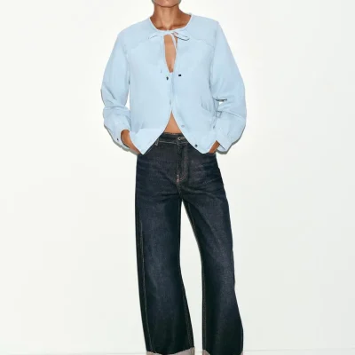 بند دار پیراهن جین Z1975 zara