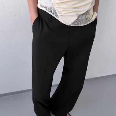 شلوار پارچه‌ای زنانه مدل T.PANTALON با دوخت تمیز زارا