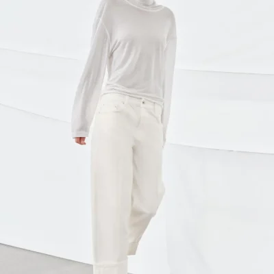 شلوار جین کمرکوتاه پاچه راسته ZW COLLECTION zara