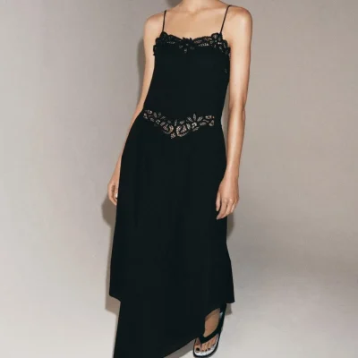ZW COLLECTION لباس میدی دانتل zara