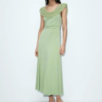 صندل فیل دار براق با پاشنه ۹.۵ سانتی zara