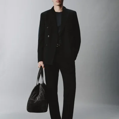 شلوار کتانی با نخ پشم مخلوط zara