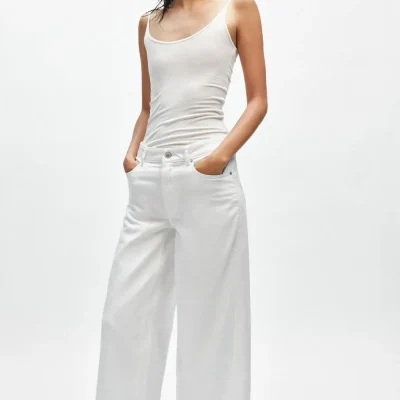 شلوار جین اورت بِل زنانه ZW COLLECTION با کمر متوسط و پاچه گشاد zara