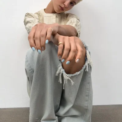 صندل زنانه با جلوه مخمل و پاشنه کوتاه zara