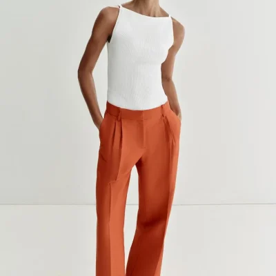 پانلون دوز برش راسته با پنس zara