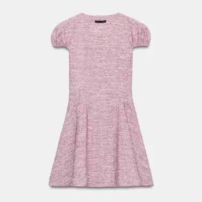 لباس کوتاه با آستین بادکنکی و یقه قایقی zara