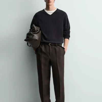 لیمیتد ادیشن کاپشن پنبه‌ای کتانی نرم zara