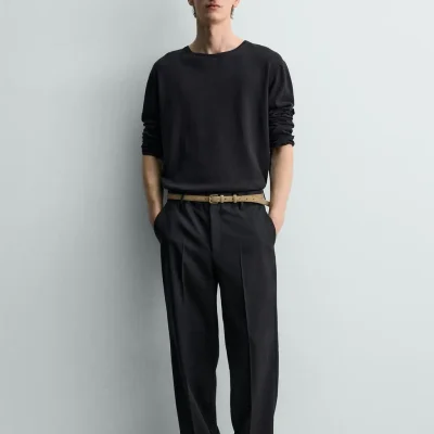 کاپشن پنبه‌ای-کتانی سبک نسخه محدود zara