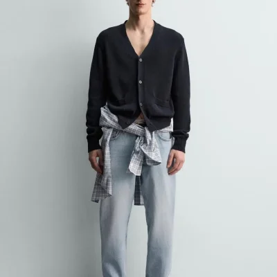 هودی پنبه‌ای-کتانی با تولید محدود zara