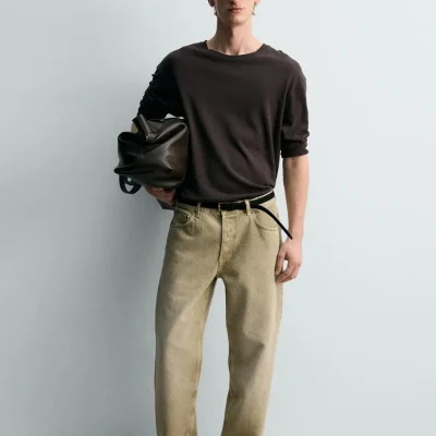 تیشرت کتان و پنبه‌ای LİMİTED EDİTİON zara