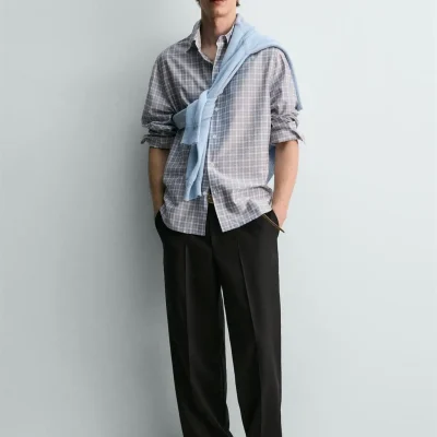 پیراهن چهارخانه نسخه محدود zara