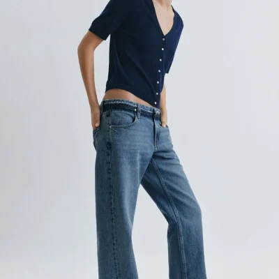 هیرکا یون نازک ۱۰۰٪ آستین کوتاه یقه V zara